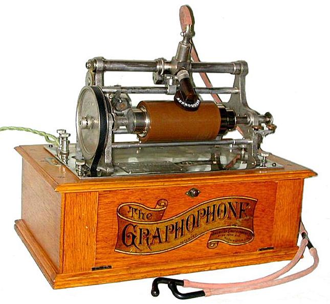 Bell-Tainter Graphophone Type K, 1895; Bildquelle: edisontinfoil.com